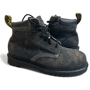 Dr. Martens 939 Stonewashed Hairy Suede GUNMETAL BLACK Size 7 M Boots NEW No Box
